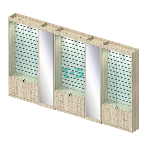 Комплект витрин под очки №10+1+10+1+10 (закрытый доступ)