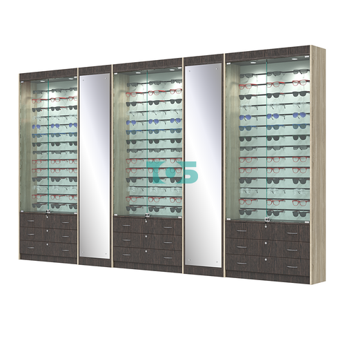 Комплект витрин под очки №10+1+10+1+10 (закрытый доступ)