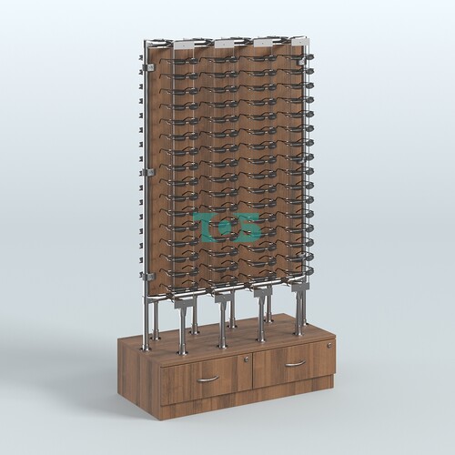 Стенд в центр зала для продажи очков З/С-ДСП №СДПО-ОД-Т28-Д24 (открытый доступ)