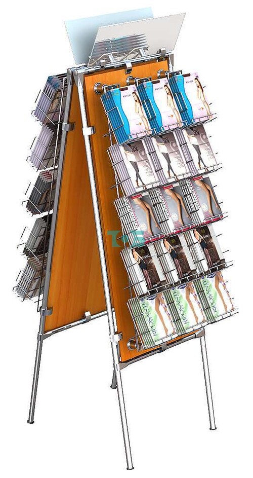 Островной выставочный стенд Шалаш с каркасом из хрома для колгот №5а-Д11 (с обзорными зеркалами)