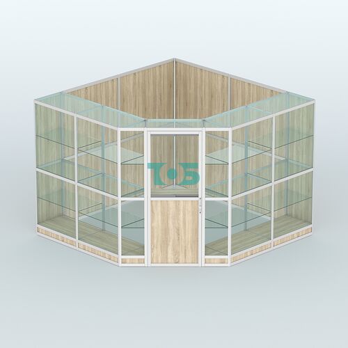 Павильон из профиля угловой №8г (9 кв.м)