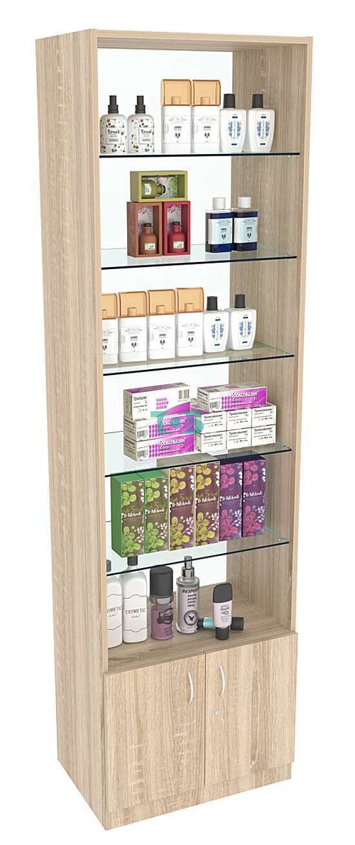 Витрина СЭСП-О №2-400 (З/C - Стекло) со стеклянными полками