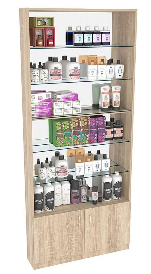 Витрина СЭСП-О №1-200 (З/C - Зеркало) со стеклянными полками