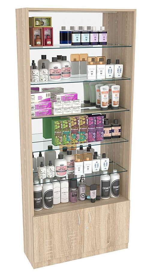 Витрина СЭСП-О №1-300 (З/C - Зеркало) со стеклянными полками