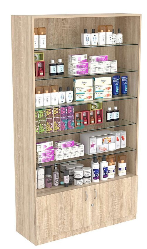 Витрина СЭСП-О №1-1-400 (З/C - ДВП) со стеклянными полками