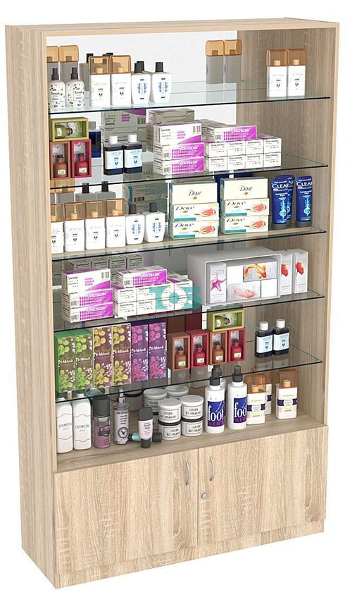 Витрина СЭСП-О №1-1-500 (З/C - Зеркало) со стеклянными полками