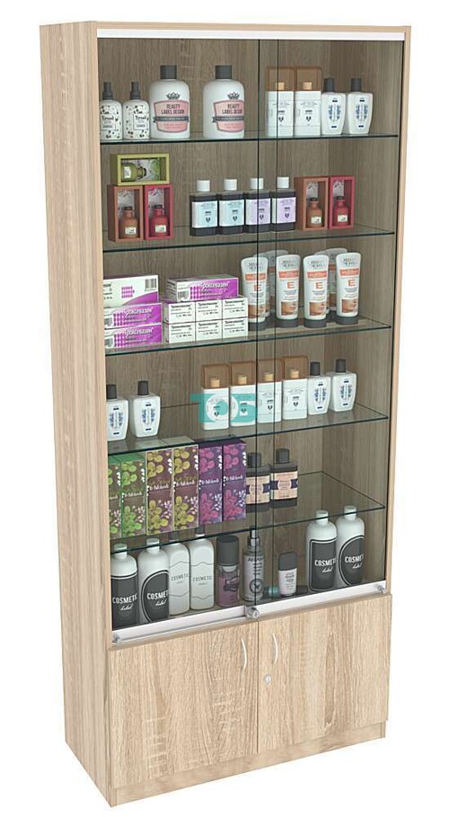 Витрина СЭСП-О №1-400 (З/C - ДВП) со стеклянными полками