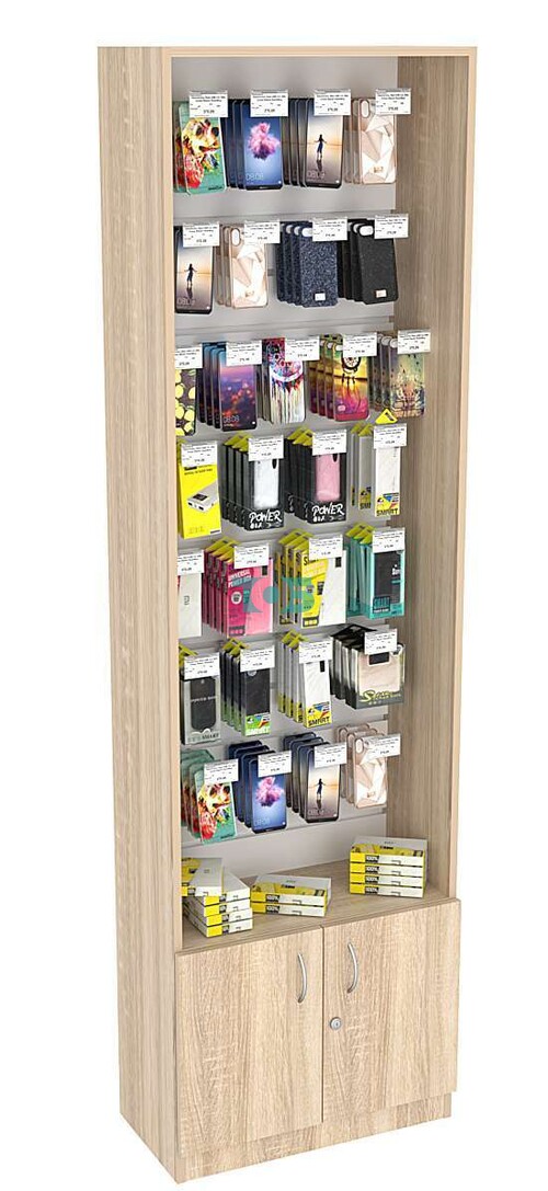 Витрина пристенная СЭСП с экономпанелью №2-300 (открытая)