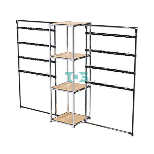 Хромированное вешало ШТАНГА №2-3 с полками ДСП 16 мм