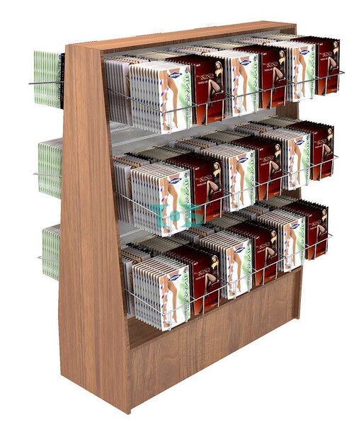 Островной стенд ЭПОС для продажи колгот с корзинами из хрома П-11