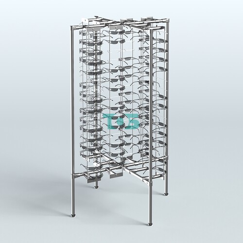 Хромированный стенд КРЕСТ для продажи очков №1-Д24