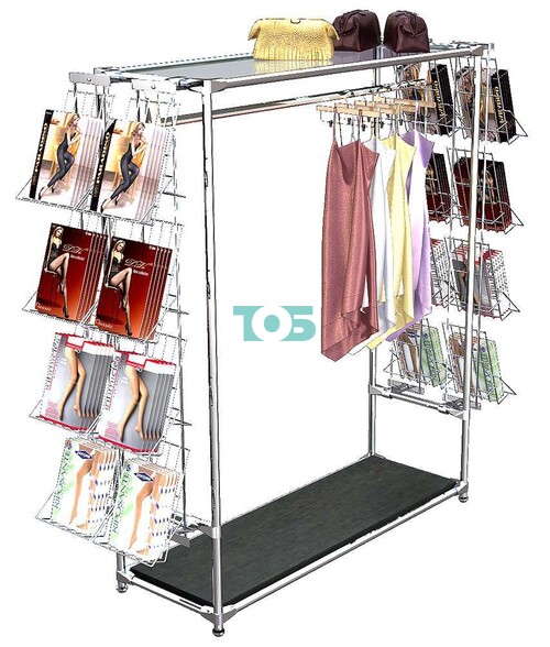Вешало для продажи колгот и одежды с боковыми ячейками TD-10-Д02 №1-1