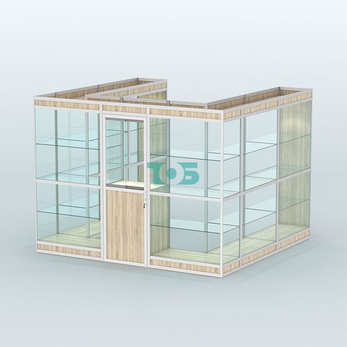 Павильон из профиля пристенный №5в (6,75 кв. м)