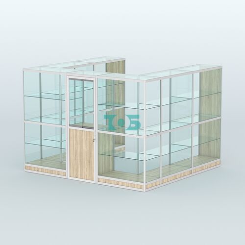 Павильон из профиля пристенный №5г (6,75 кв. м)