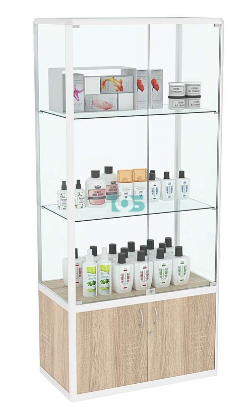 Витрина из профиля №2 (метровая) (задняя стенка - стекло)