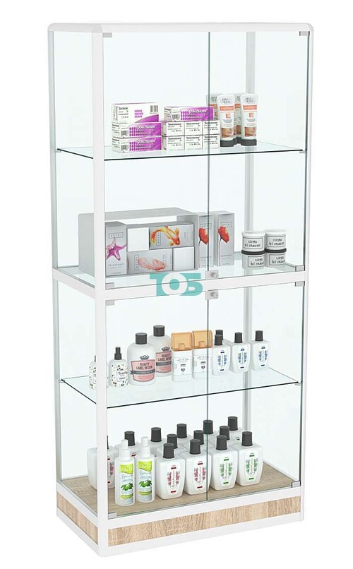 Витрина из профиля №4 (метровая) (задняя стенка - стекло)