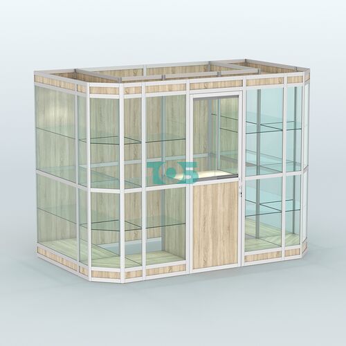 Павильон из профиля пристенный №10в (4,05 кв.м)