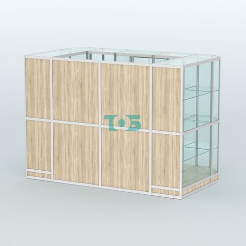 Павильон из профиля пристенный №10г (4,05 кв.м)