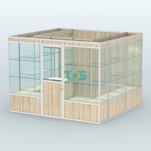 Павильон из профиля пристенный №9а (6,75 кв. м)