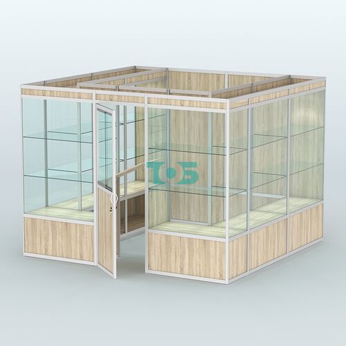 Павильон из профиля пристенный №9а (6,75 кв. м)