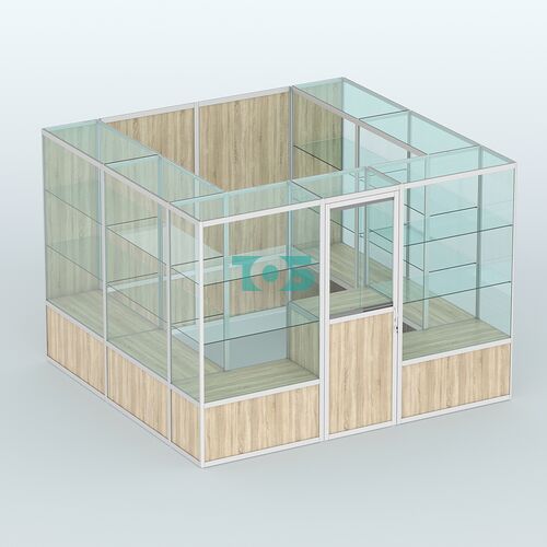 Павильон из профиля пристенный №9б (6,75 кв. м)