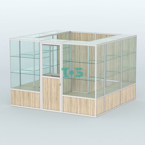 Павильон из профиля пристенный №9б (6,75 кв. м)