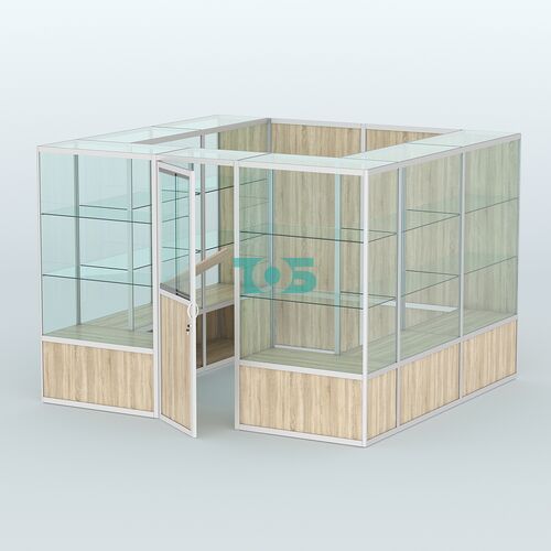 Павильон из профиля пристенный №9б (6,75 кв. м)