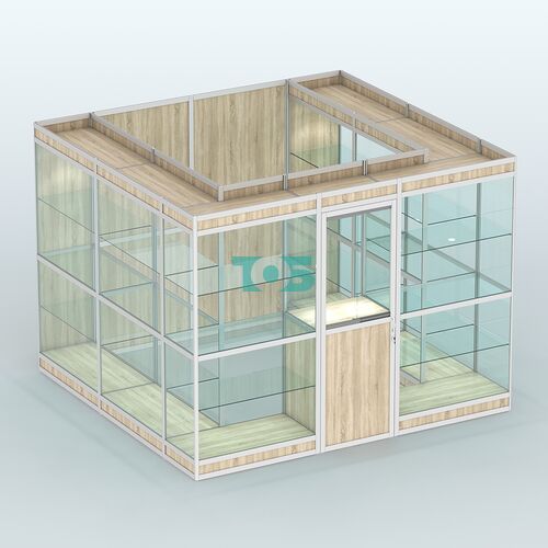 Павильон из профиля пристенный №9в (6,75 кв. м)