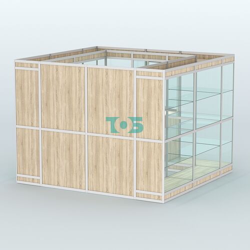 Павильон из профиля пристенный №9в (6,75 кв. м)