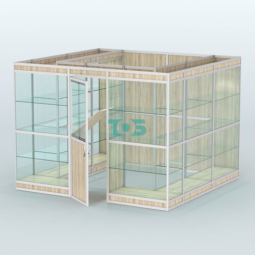 Павильон из профиля пристенный №9в (6,75 кв. м)