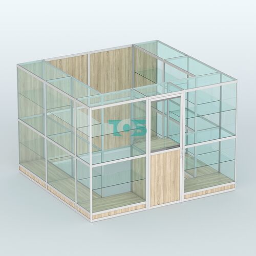 Павильон из профиля пристенный №9г (6,75 кв. м)