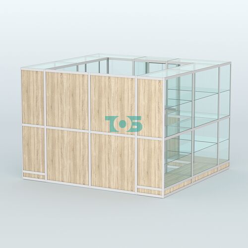 Павильон из профиля пристенный №9г (6,75 кв. м)