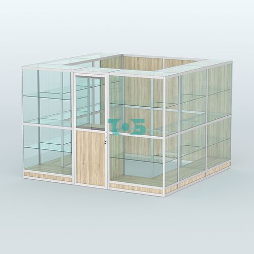 Павильон из профиля пристенный №9г (6,75 кв. м)