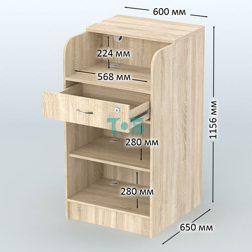 Ресепшен-Лайт №9 (600 мм) (Фасадная стенка - Экономпанель)