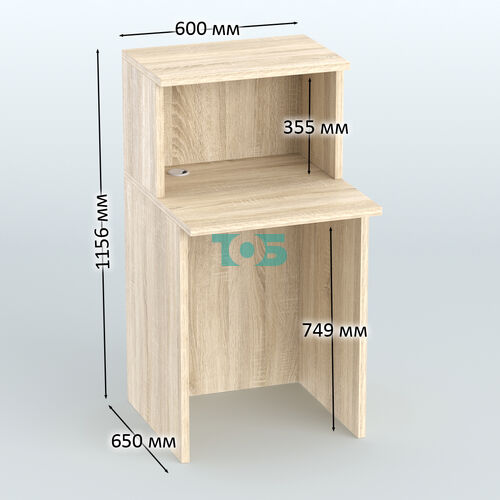 Ресепшен-Лайт прямоугольный с надставкой №12