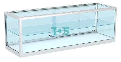 Стеклянная надставка с каркасом из профиля для кондитерских изделий №2-1200