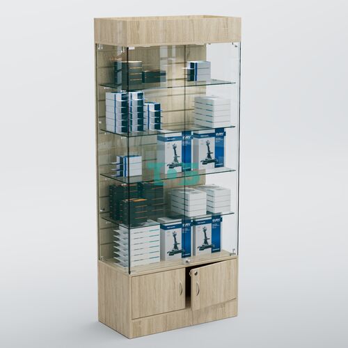 Витрина СЕТЬ №2-П с экономпанелью и полками