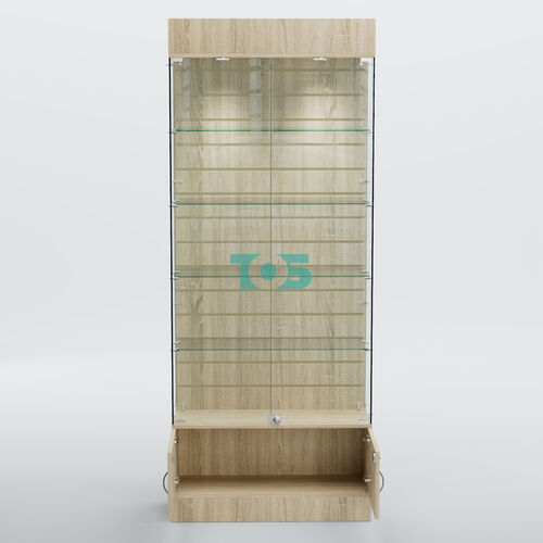 Витрина СЕТЬ №4-П с экономпанелью и полками