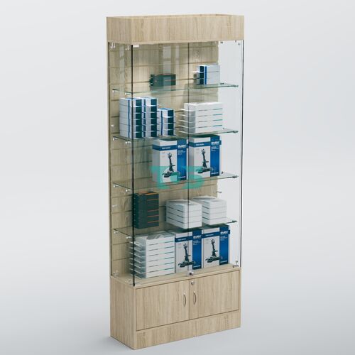 Витрина СЕТЬ №4-П с экономпанелью и полками