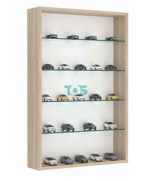 Витрина настенная №2-1Г открытая с четырьмя полками