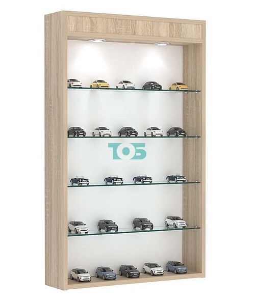 Витрина настенная №2-3Г высокая с верхними светильниками