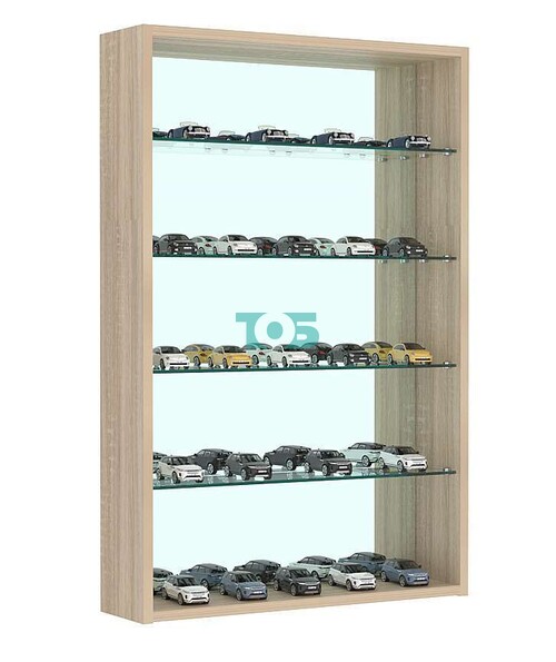 Витрина настенная №2-2Г с четырьмя полками и зеркалом