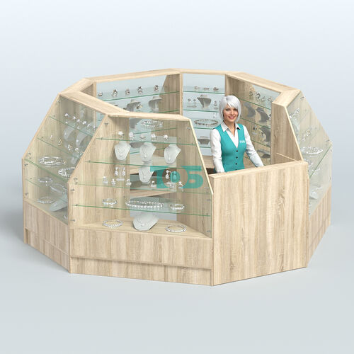 Низкий торговый остров серии Алмаз №1 малый