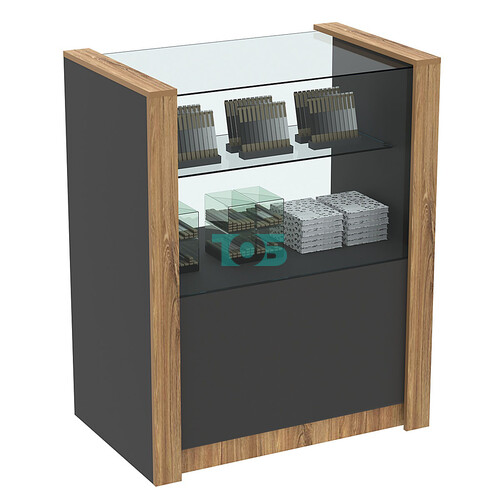 Прилавок из ДСП Модерн №3-900 с прозрачной полкой