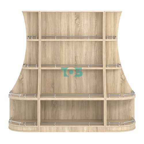 Пристенный низкий стеллаж ГАРАНТ №1-О с ограничителями