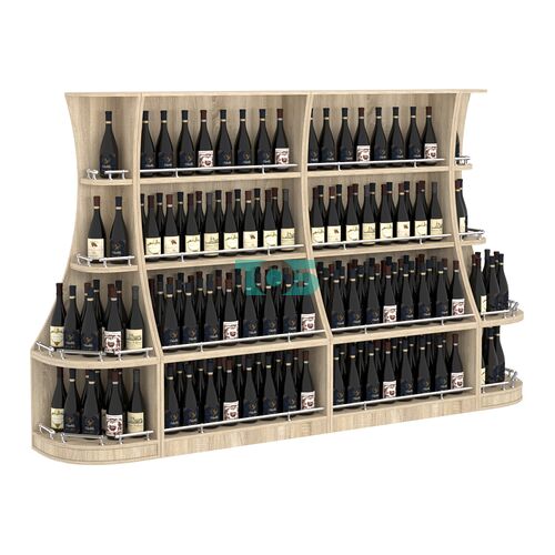 Пристенный низкий стеллаж ГАРАНТ №2-О с ограничителями