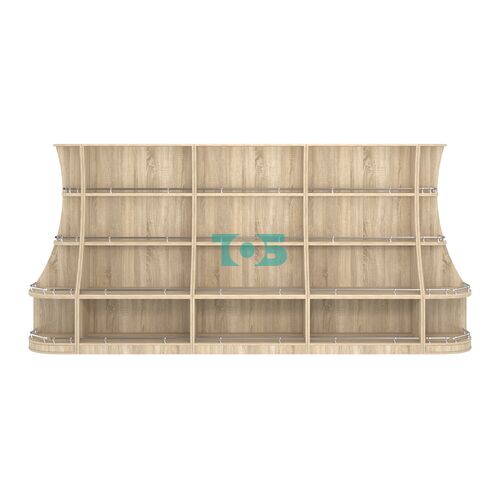 Пристенный низкий стеллаж ГАРАНТ №3-О с ограничителями