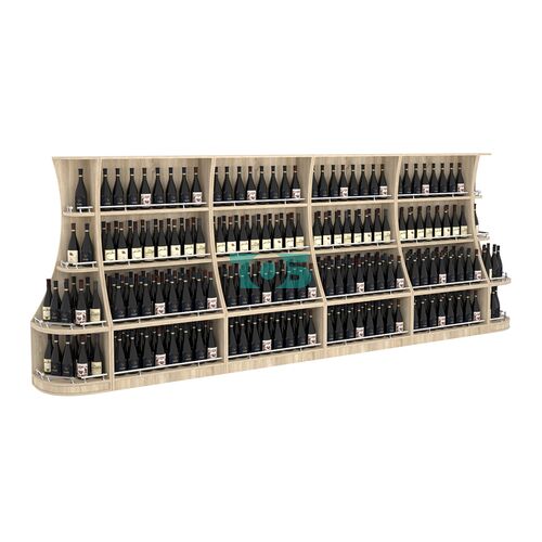 Пристенный низкий стеллаж ГАРАНТ №4-О с ограничителями