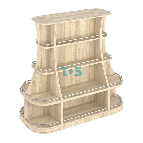 Островной низкий стеллаж ГАРАНТ №2-О с ограничителями