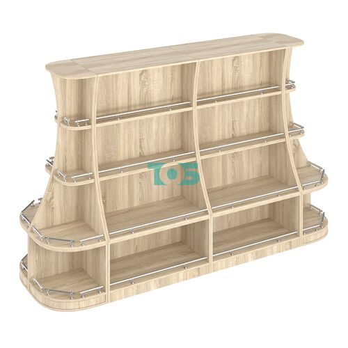 Островной низкий стеллаж ГАРАНТ №3-О с ограничителями